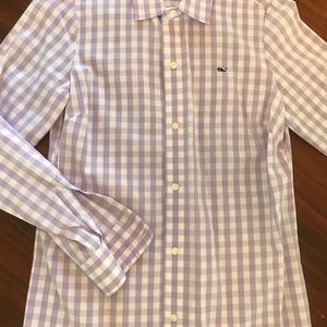 Vineyard Vines women’s purple gingham button down